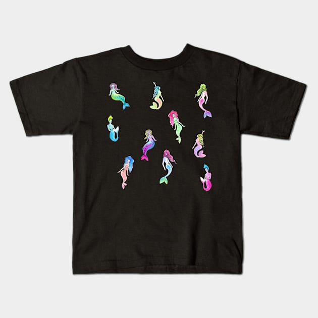 Mer-People Party Kids T-Shirt by endrene